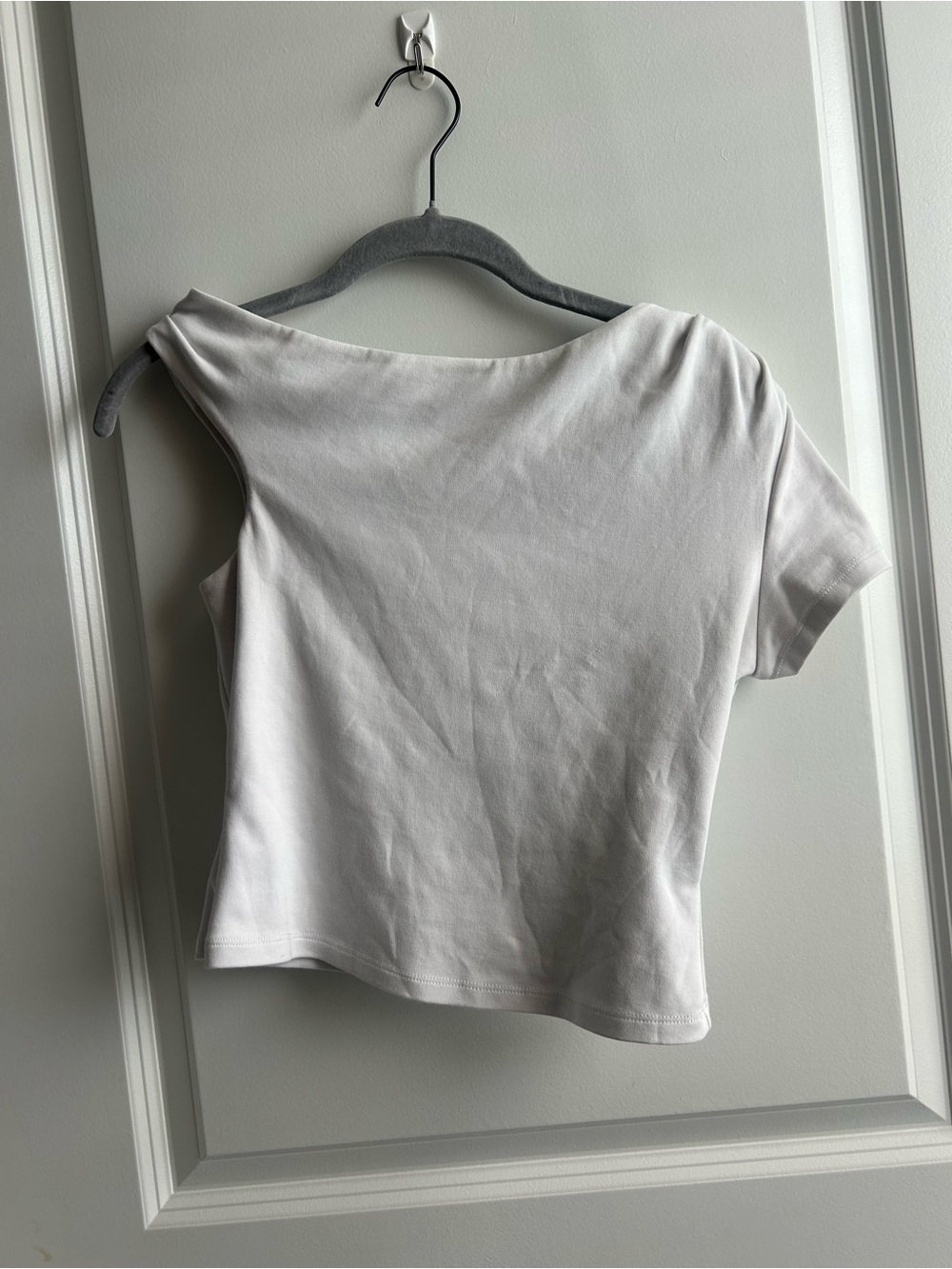 Princess Polly One-Shoulder White Crop Top